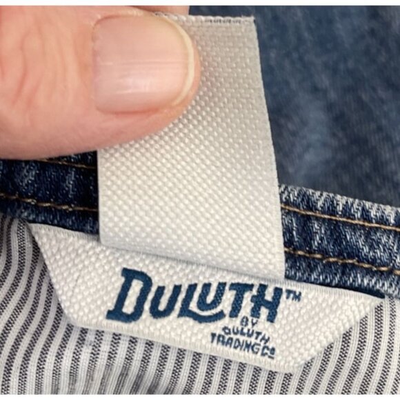 Duluth Trading Overalls Womens 8 Blue Daily Denim Jumpsuit Stretch Gardening - Picture 16 of 16